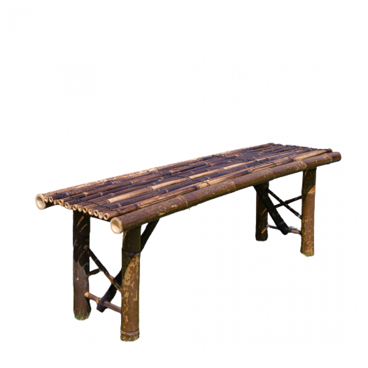 Banc de jardin extérieur foncé
