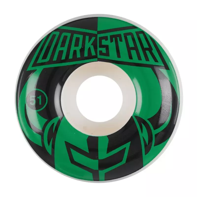 Roues skate DARKSTAR (x4) Divide Green Blanc 51mm