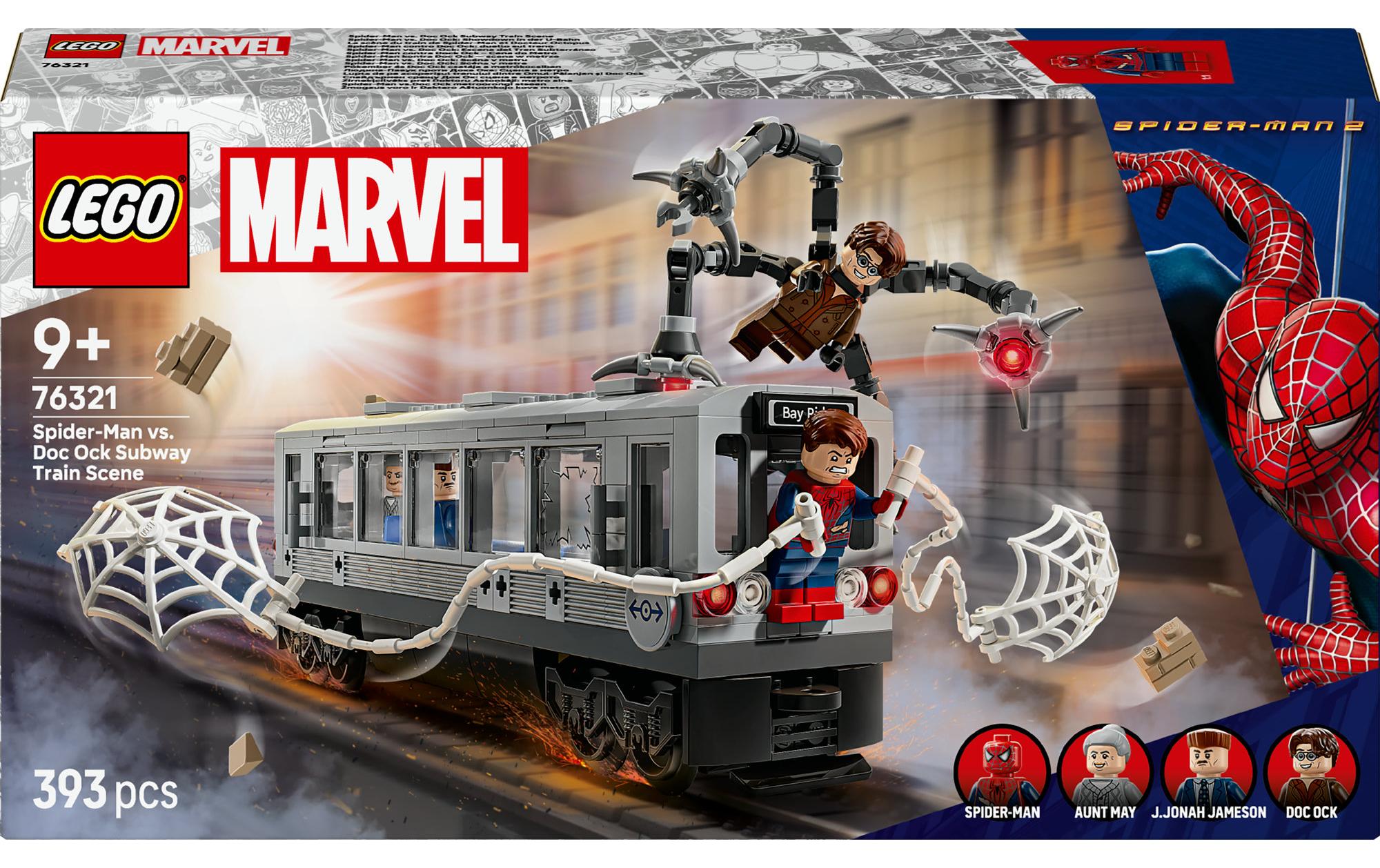 Marvel Spider-Man vs. Doc Ock: 76321Superhelden-U-Bahn-Bau-Set, Showdown in der U-Bahn