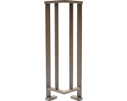 Pertura Triton leuningset, taupe, aluminium, voor vloermontage, 26x26 cm