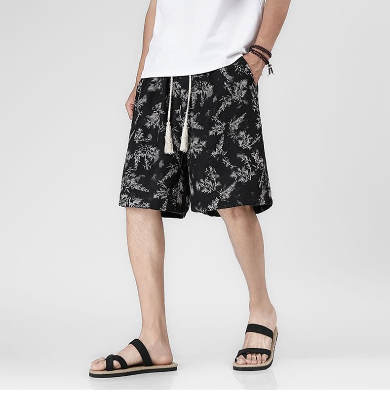 emeisa - Shorts met trekkoord en print