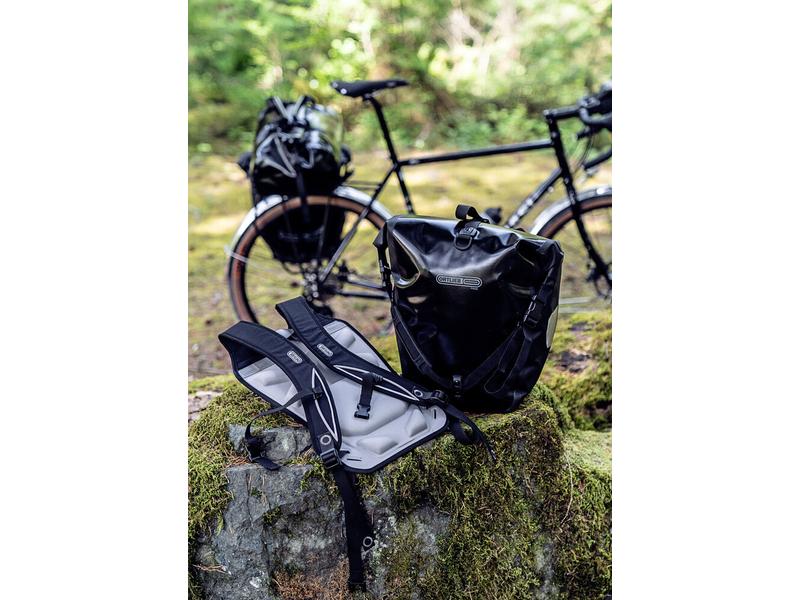 Ortlieb Fahrradtasche Back-Roller Free, Schwarz Hinterradtasche im Doppelpack