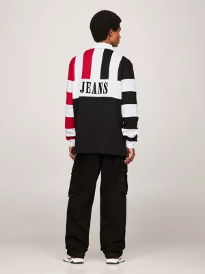 Polo de rugby Tommy Remastered com listras para ambos os sexos