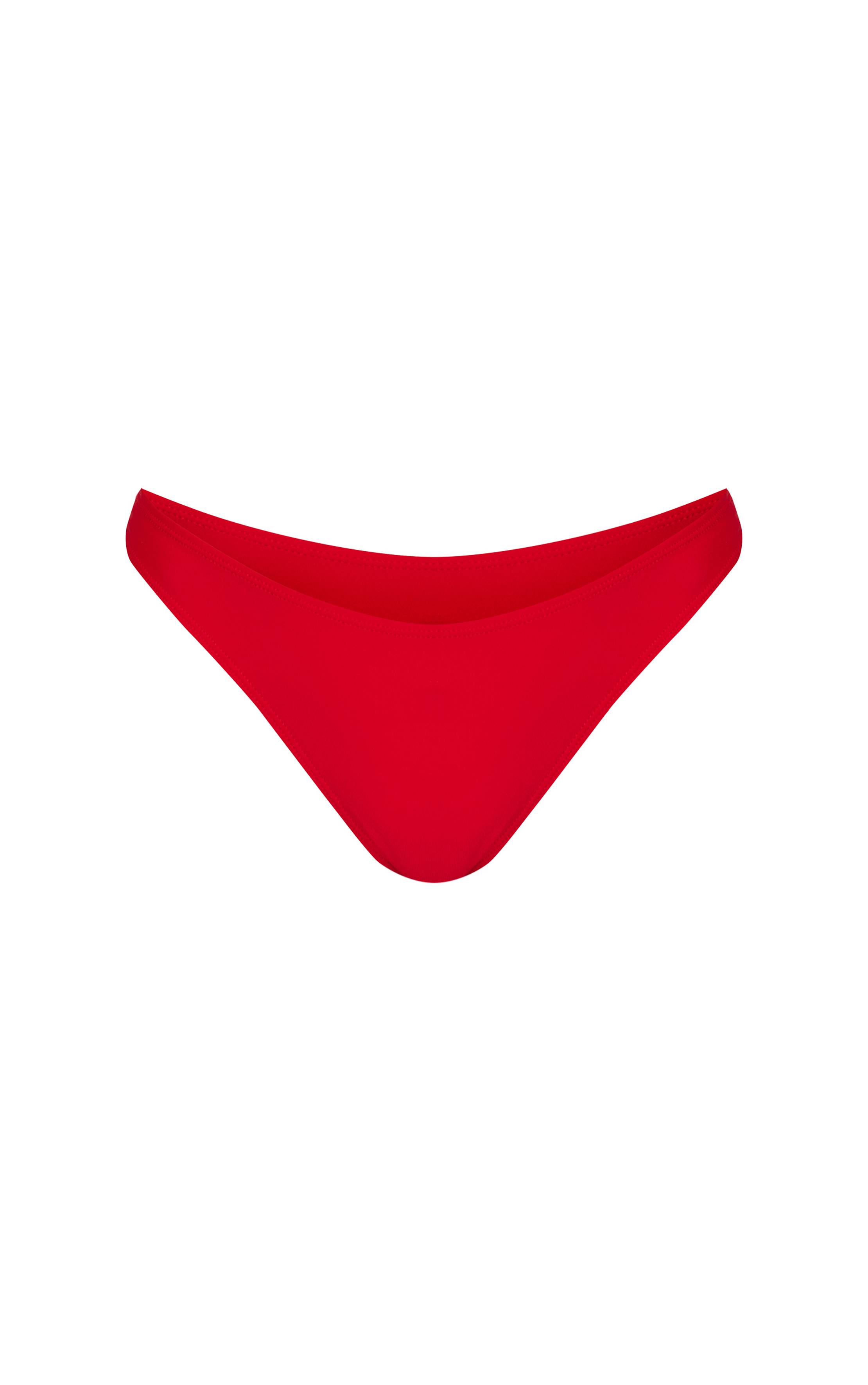 Rouge Bas De Bikini Tanga Boomerang