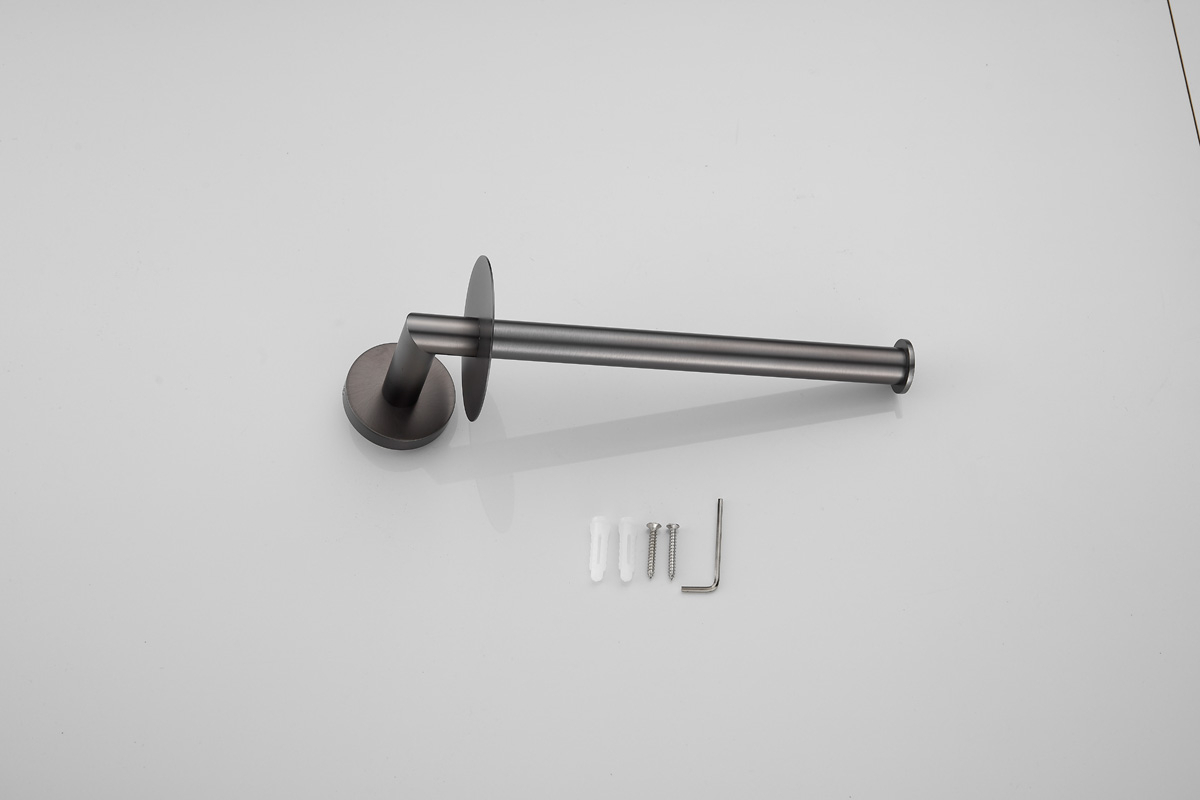 Saniclear Iron dubbele reserve rolhouder verouderd ijzer - gunmetal