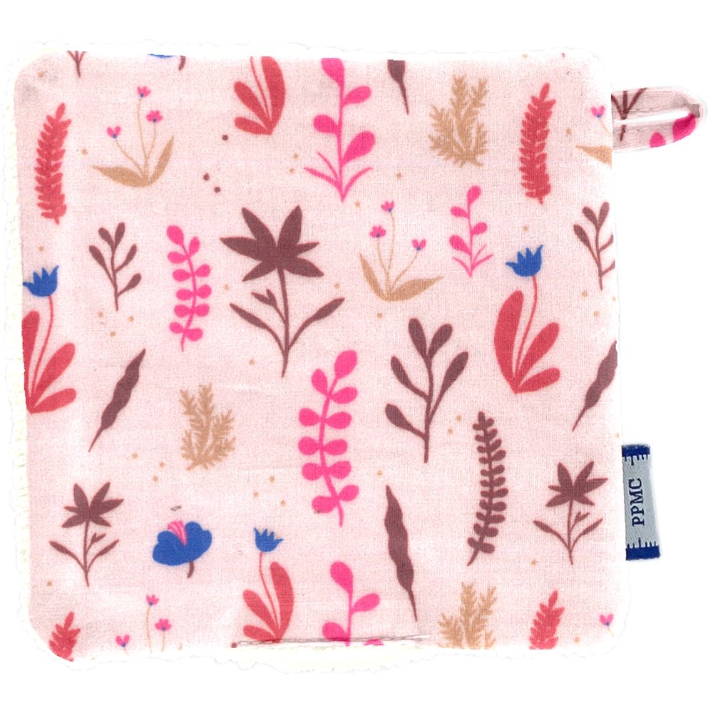 Carré Démaquillant Lavable Herbier Rose