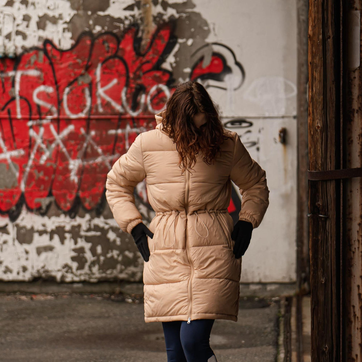 FILA<br>WOMEN EMBLA long hooded puff jacket