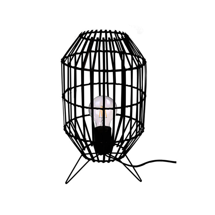 Lampe de table Wutai E27 28W ⌀20xH.36xP.20cm noir GoodHome