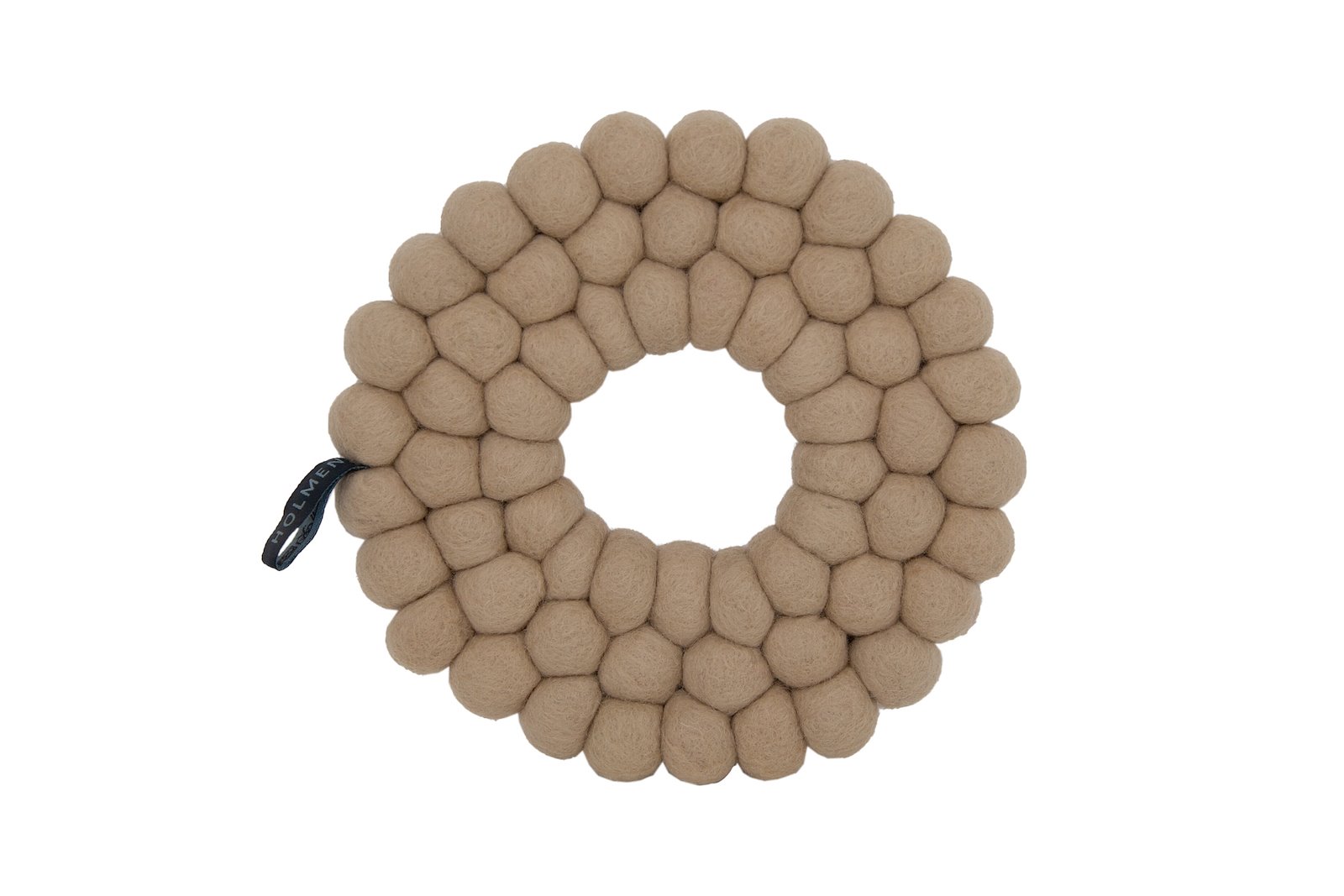 Dakota gryteunderlag Beige ull Ø19 cm