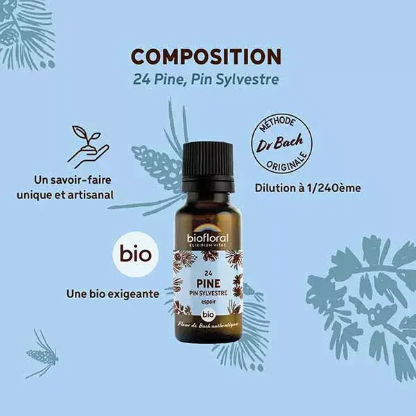 Biofloral 24 Pinheiro (Pinheiro-silvestre) Grânulos Florais de Bach Orgânicos 19,5g