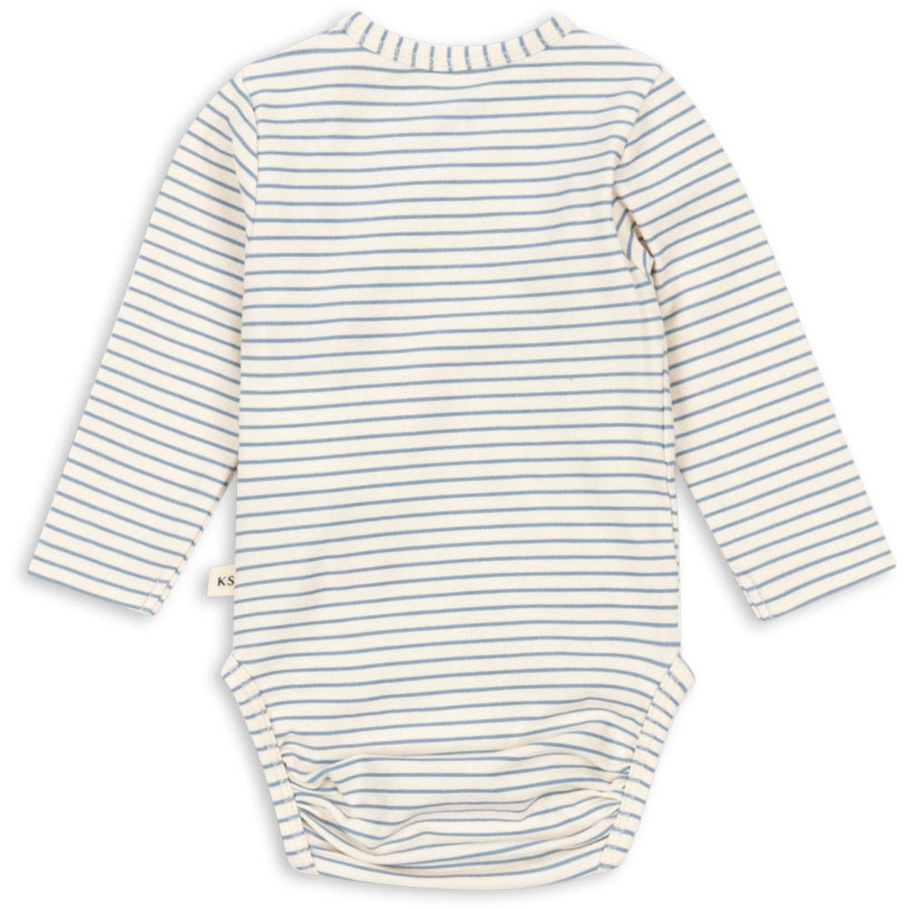 Køb Konges Sløjd Stripe Bluie Basic Ls Newborn Body GOTS