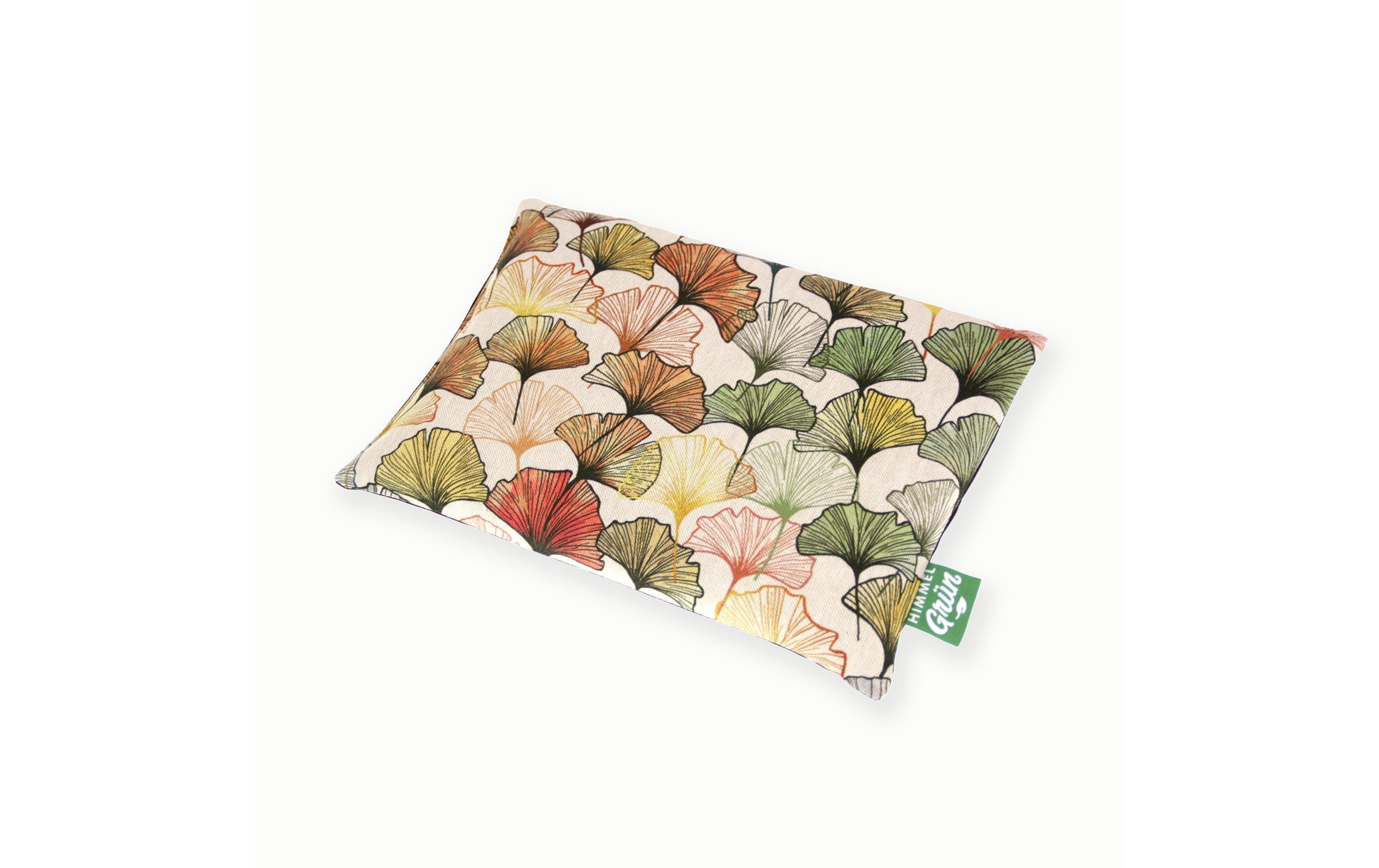 Wärmekissen Ginkoblätter mit Kirschkernfüllung 30 x 20 cmWärmekissen mit Kirschkernen