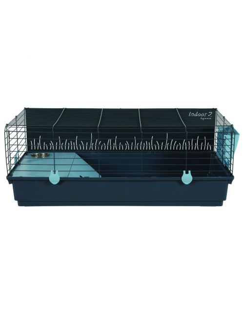 Zolux Indoor2 Konijnen- En Knaagdierenkooi - Dierenverblijf - 64x104x39 cm Blauw Donkergrijs Knaagdierenkooi