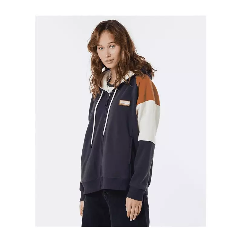Sweat femme RIPCURL Galicia Full Zip Fleece Washed Black