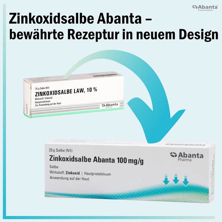 Zinkoxidsalbe Abanta 100 mg / g, 25 g