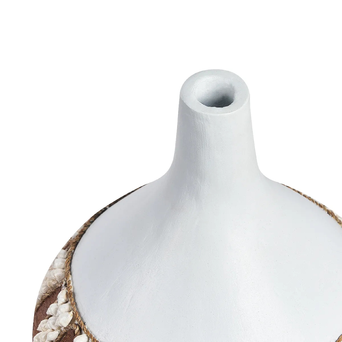 Beliani Vase Simpang Blanc Céramique