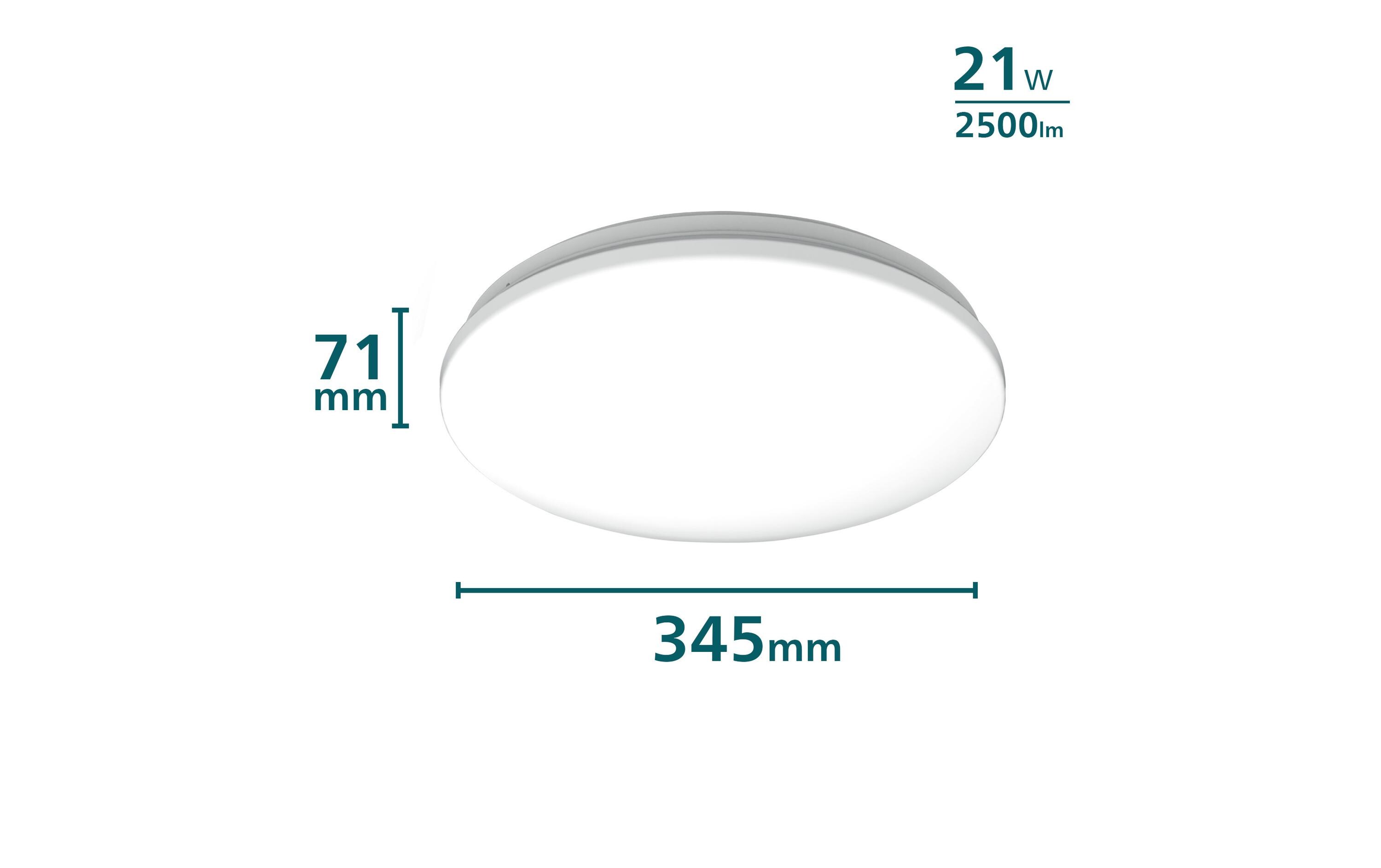 Deckenleuchte Acuna mit Sensor 2700K, 1350 Lumen, WeissDeckenleuchte mit integriertem Bewegungssensor