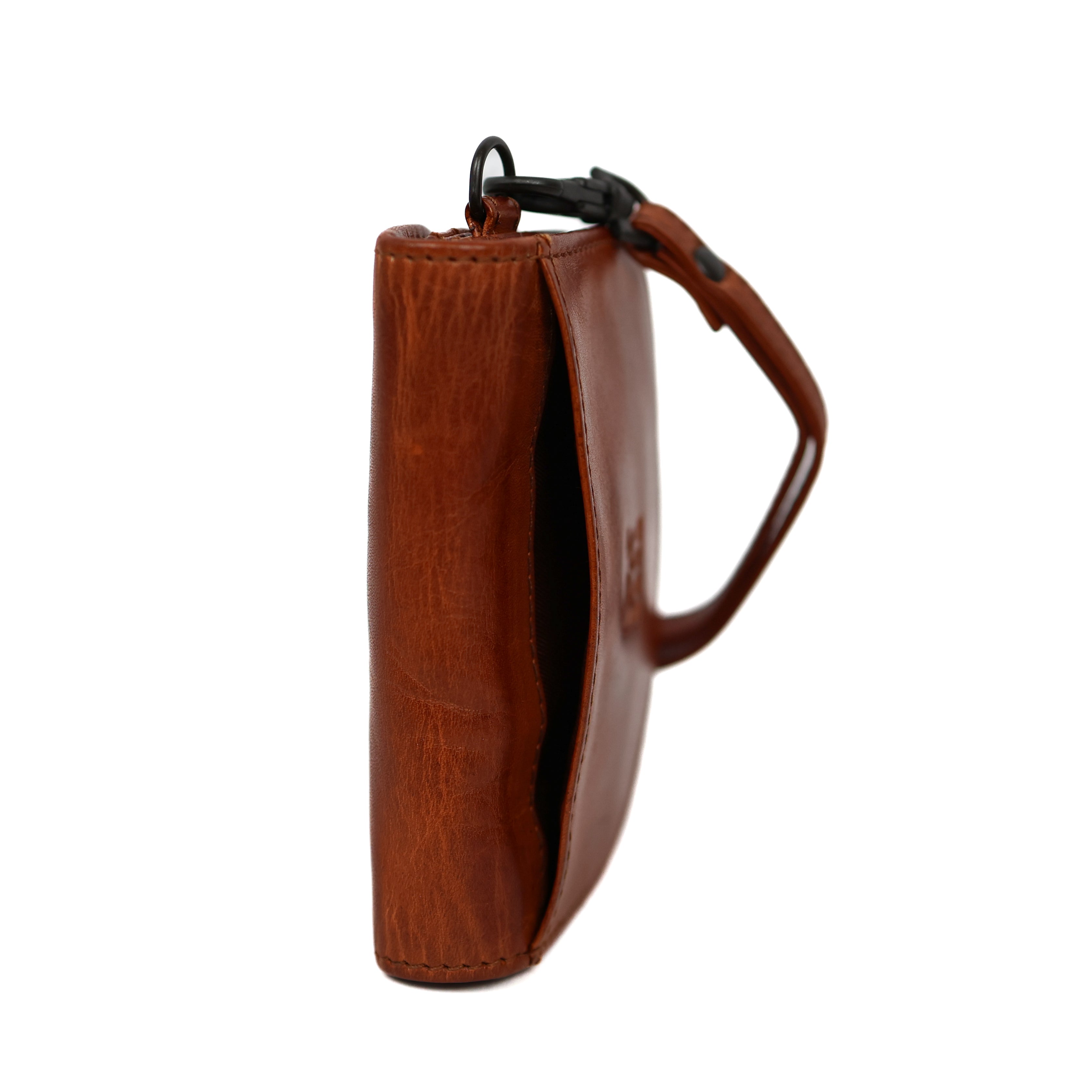 Portemonneetje met polsband 'Eva' cognac Cognac