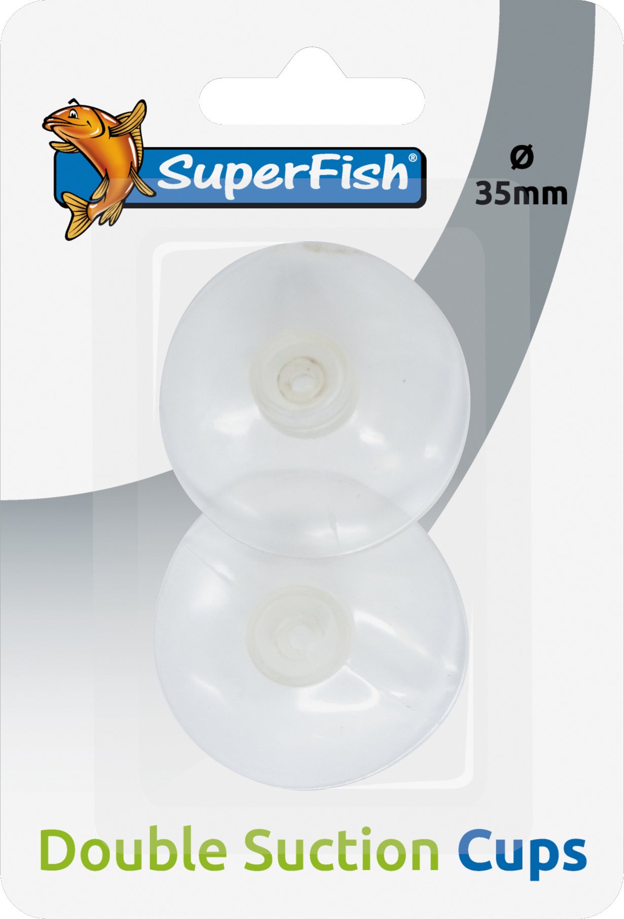SuperFish zuignap transparant D 3,5 cm 2 stuks