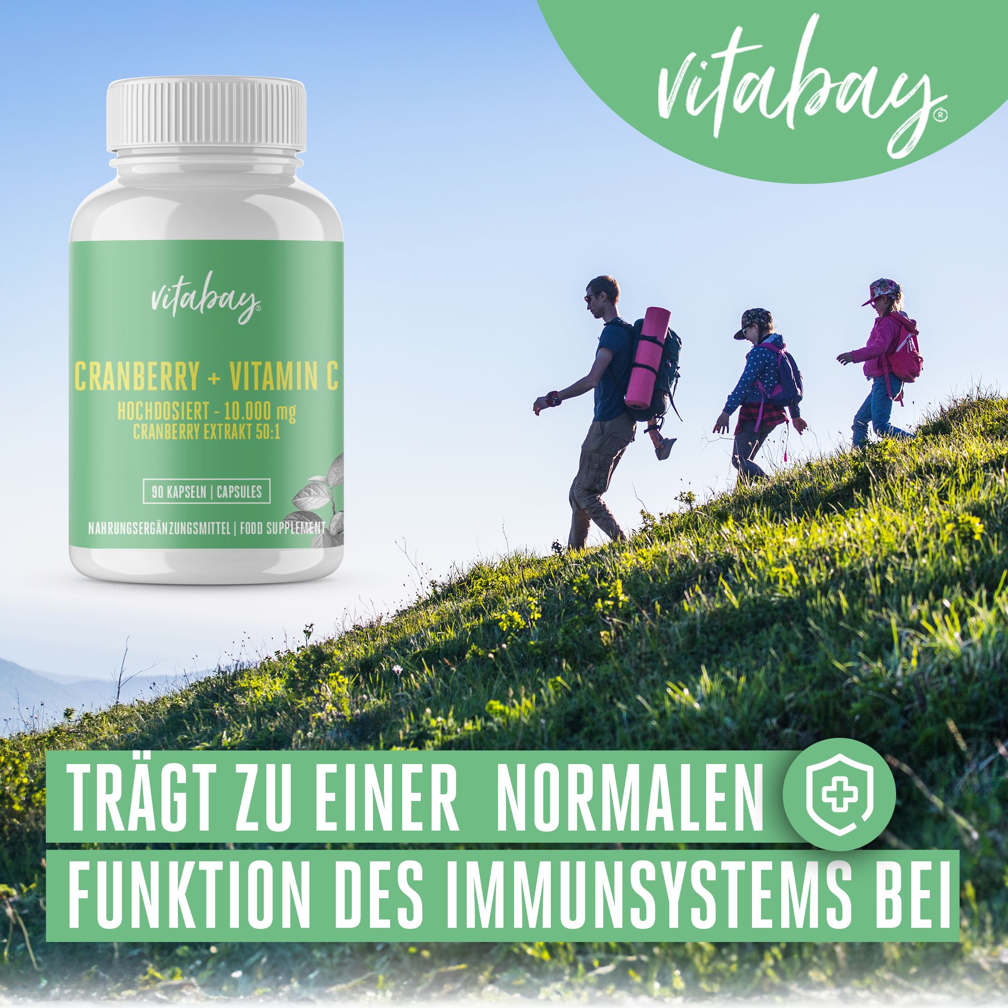 Vitabay Cranberry + Vitamin C 10.000 mg hochdosiert