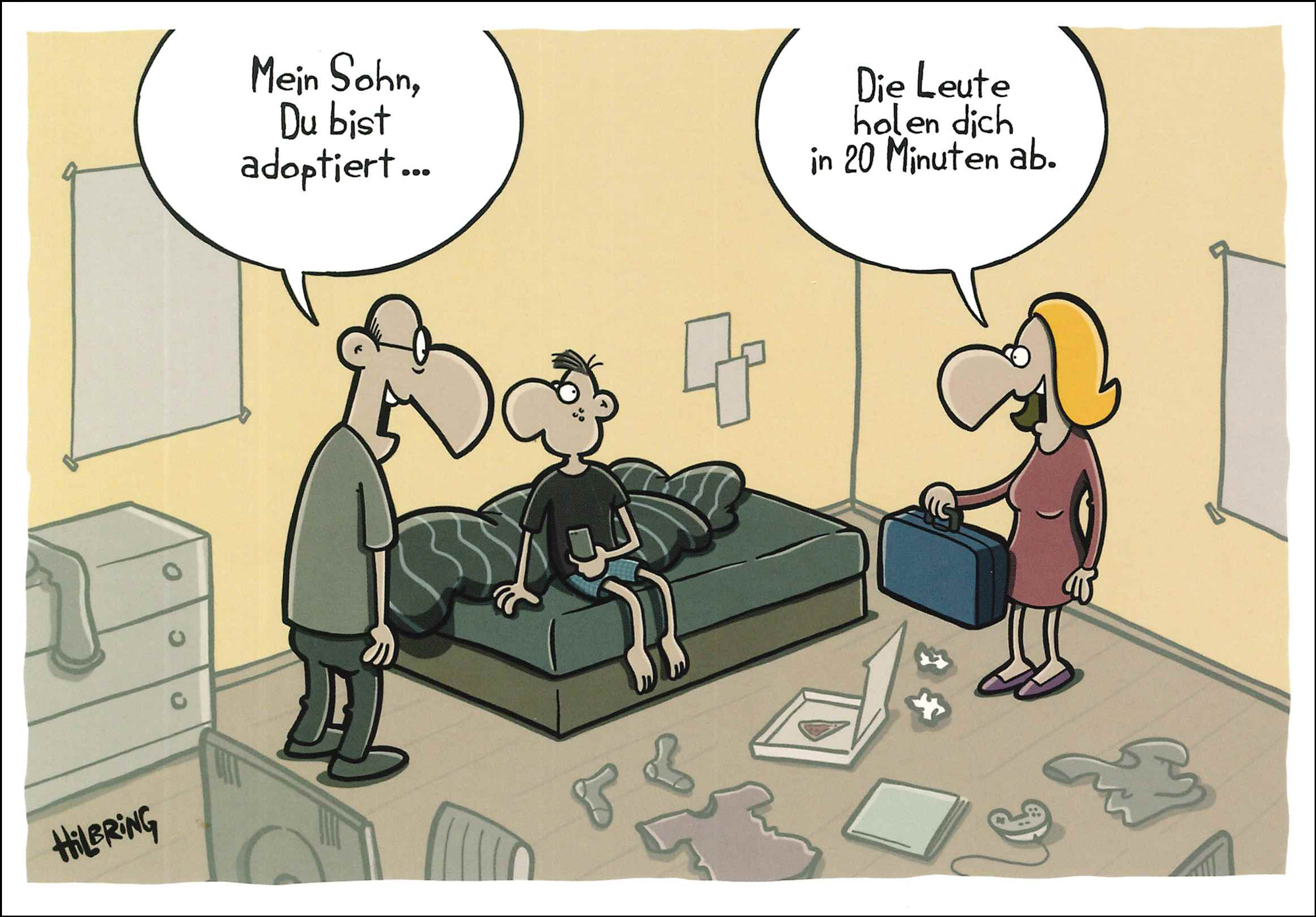 Postkarte 'Du bist adoptiert' günstig bestellen
