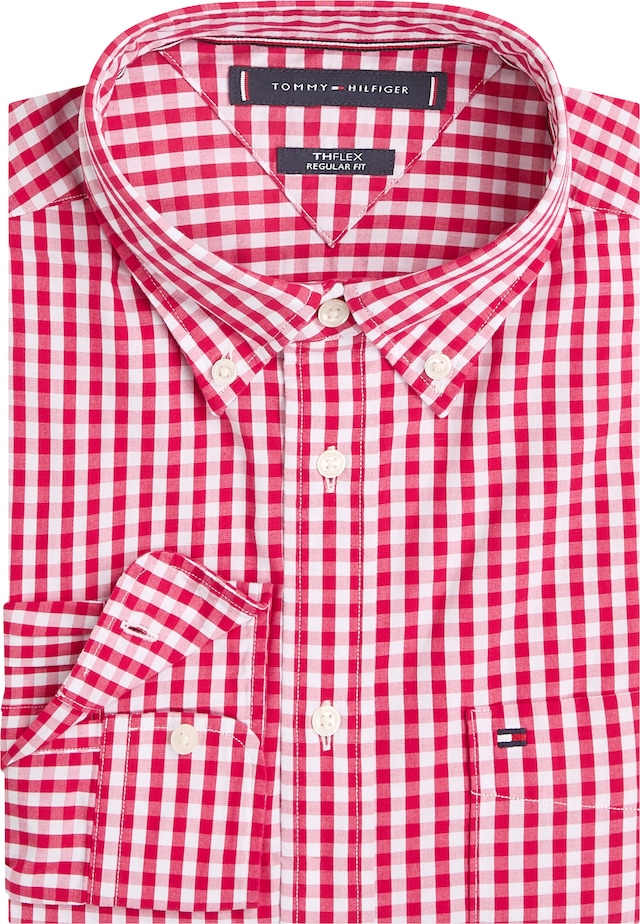 Tommy Hilfiger Langarmhemd »FLEX POPLIN GINGHAM SHIRT«