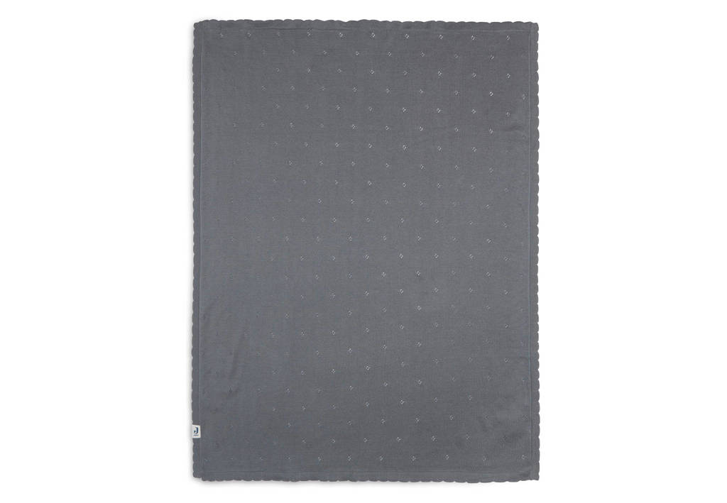 baby wiegdeken Pointelle 75x100cm Storm Grey