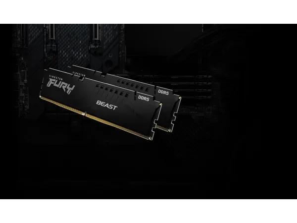 Kingston FURY Beast - DDR5 - sæt - 128 GB: 4 x 32 GB - DIMM 288-PIN - 5200 MT/s / PC5-41600 - CL40 - 1.25 V - ikke bufferet - on-die ECC - sort