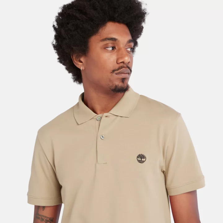 Polo stretch Merrymeeting River pour homme en beige