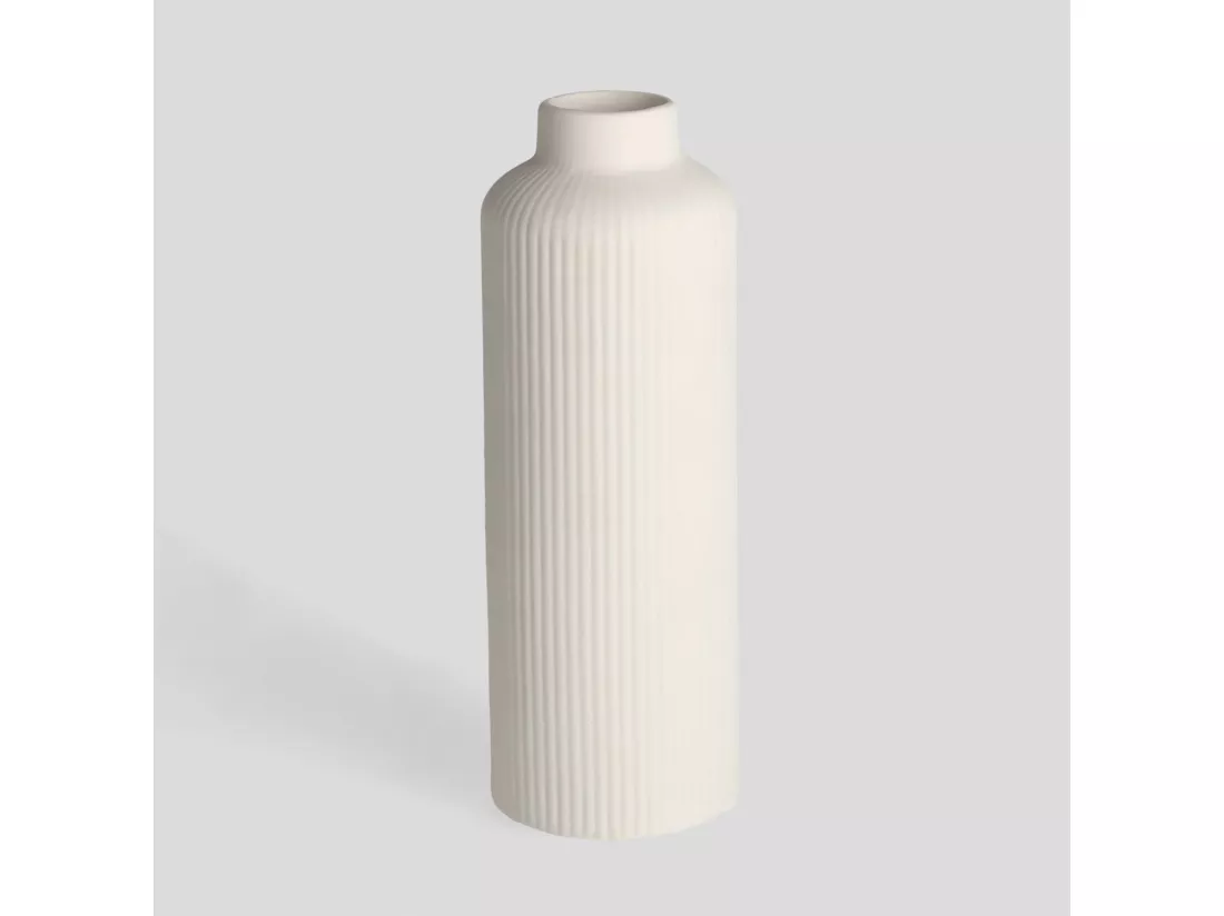 Vase Dahli blanc moyen 22.7 x 8