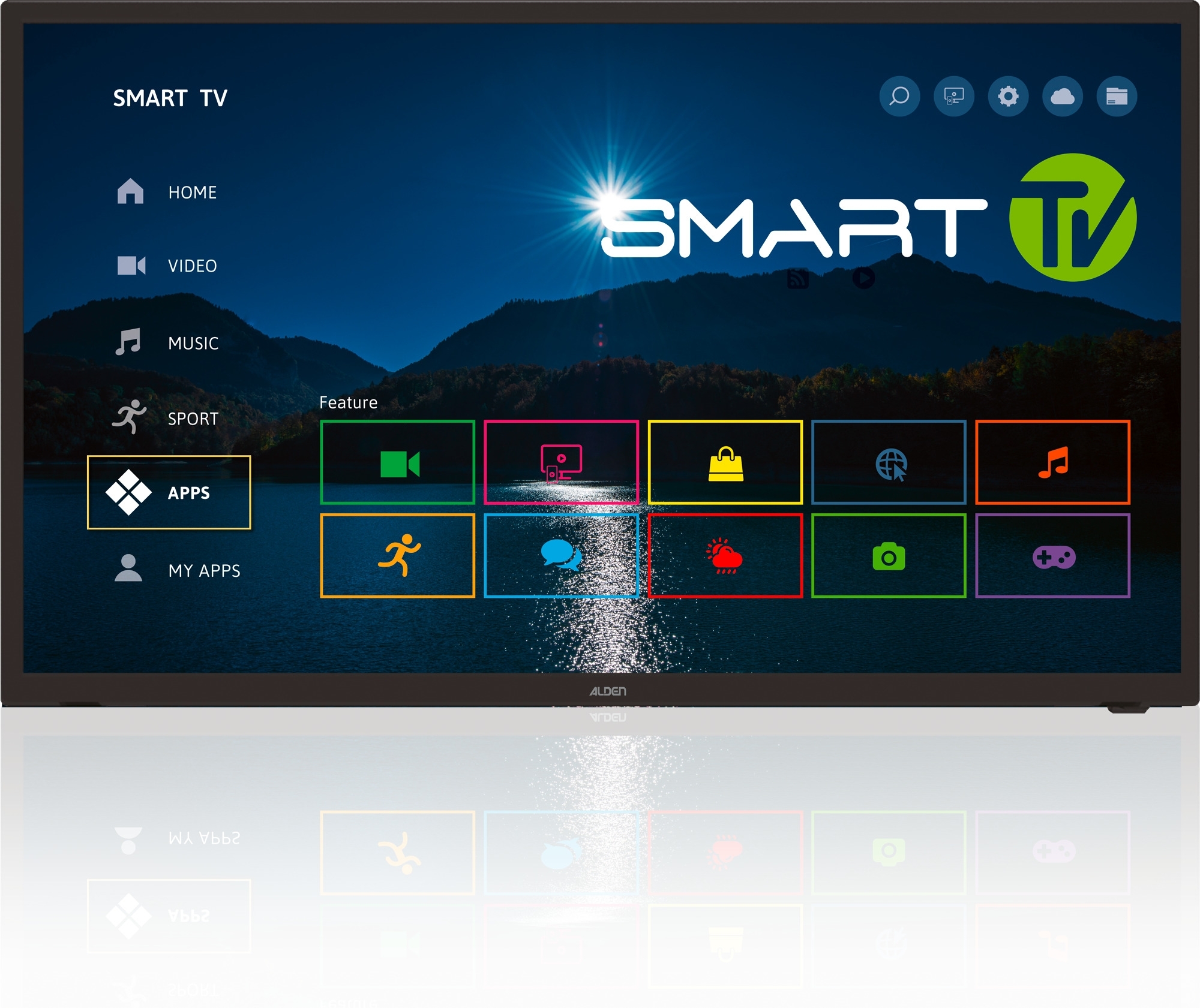 Alden Satanlage Onelight@ 60 Platinium inklusive A.I.O. EVO SMART-TV 24