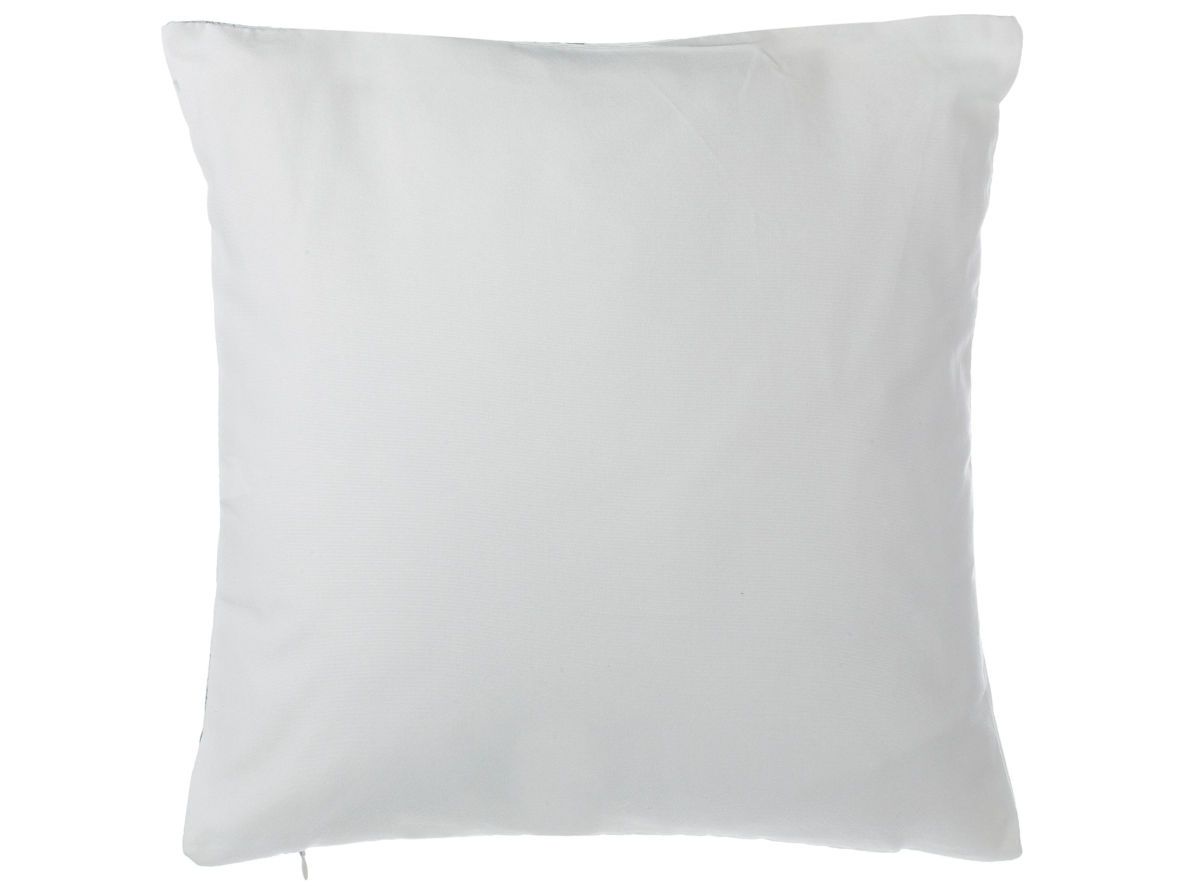 Set van 2 sierkussens CLEOME 45 x 45 cm Wit Grijs Blauw geometrisch patroon
