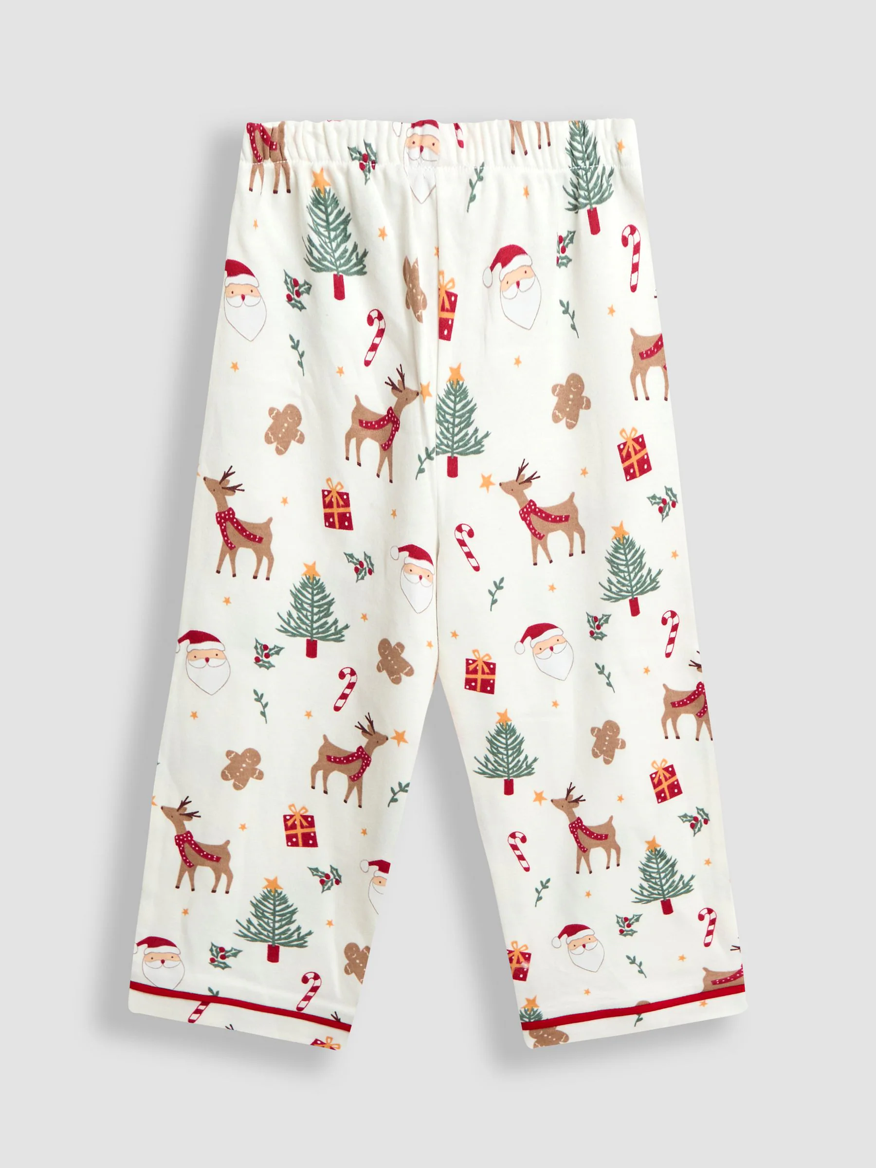 JoJo Maman Bébé - Jersey pyjama met kerstprint