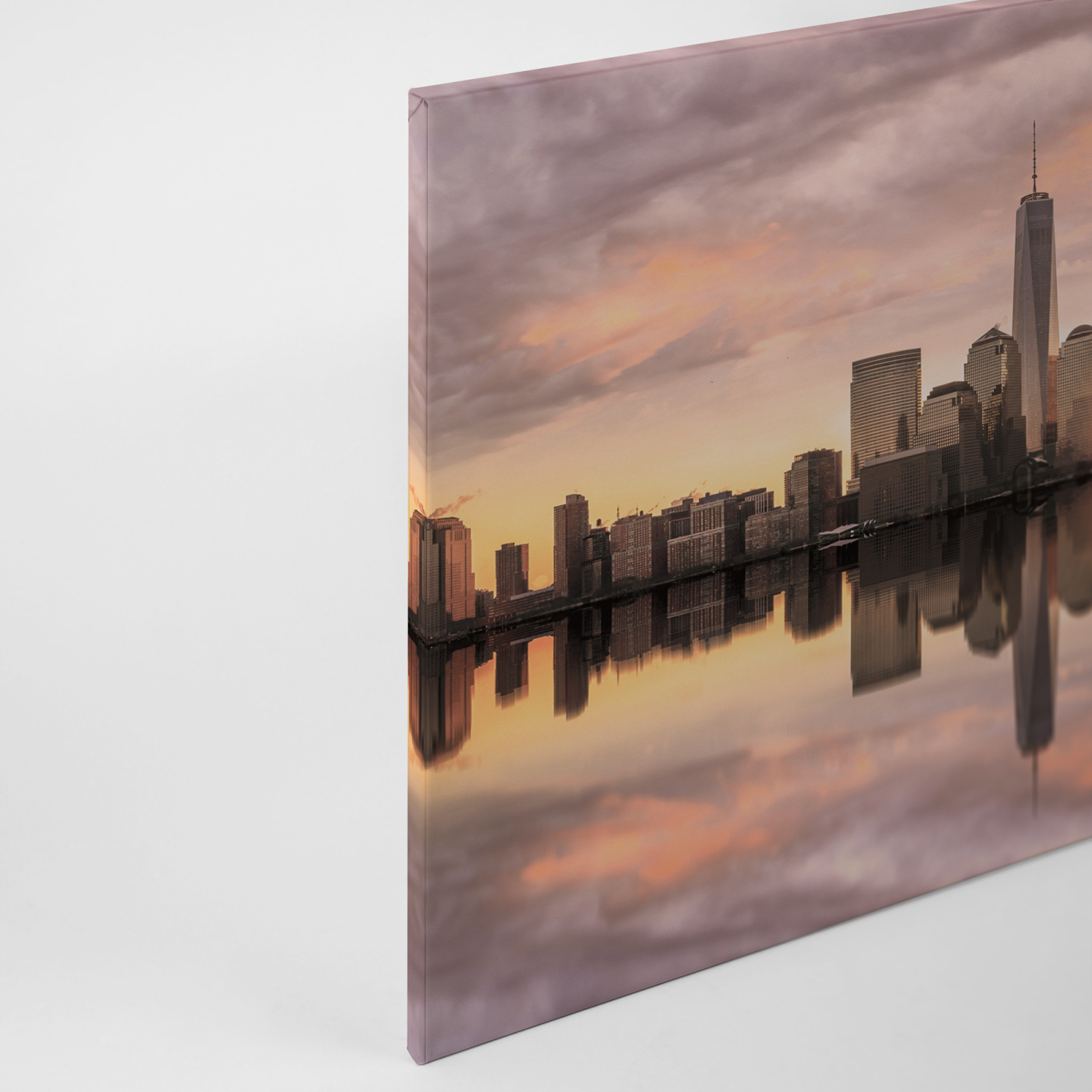 Leinwandbild SKYLINE - grau - 90x60 cm