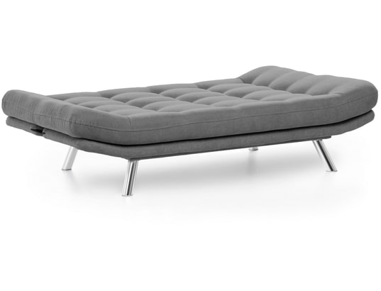 CONCEPT1 - Canapé lit Misa 3 places gris 200 x 105 x h95
