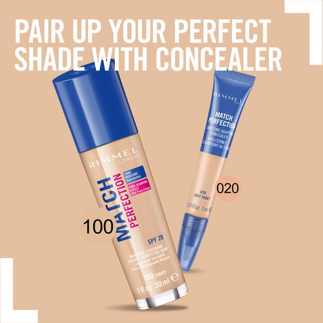 Rimmel London Match Perfection Foundation 100 Ivory