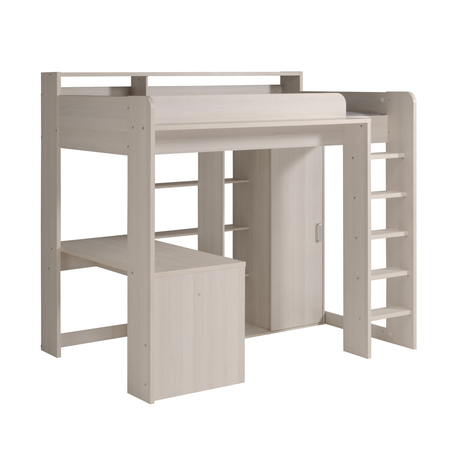 Hochbett HIGHER 1 - Esche Nordisch - 90x200 cm