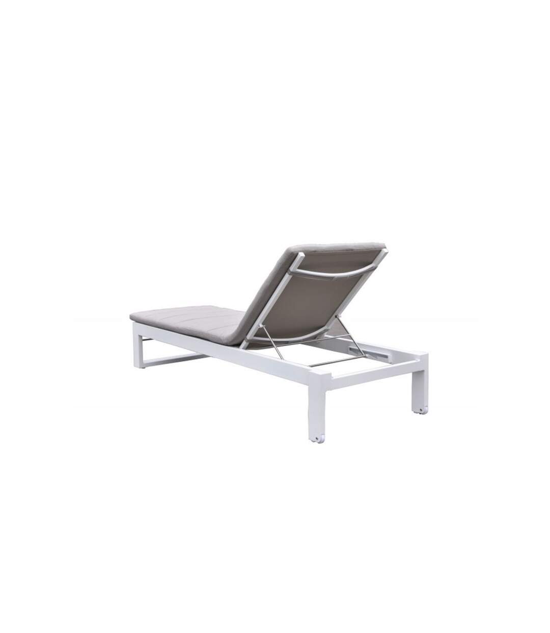 Paris Prix - Bain De Soleil st Tropez 196cm Blanc & Taupe