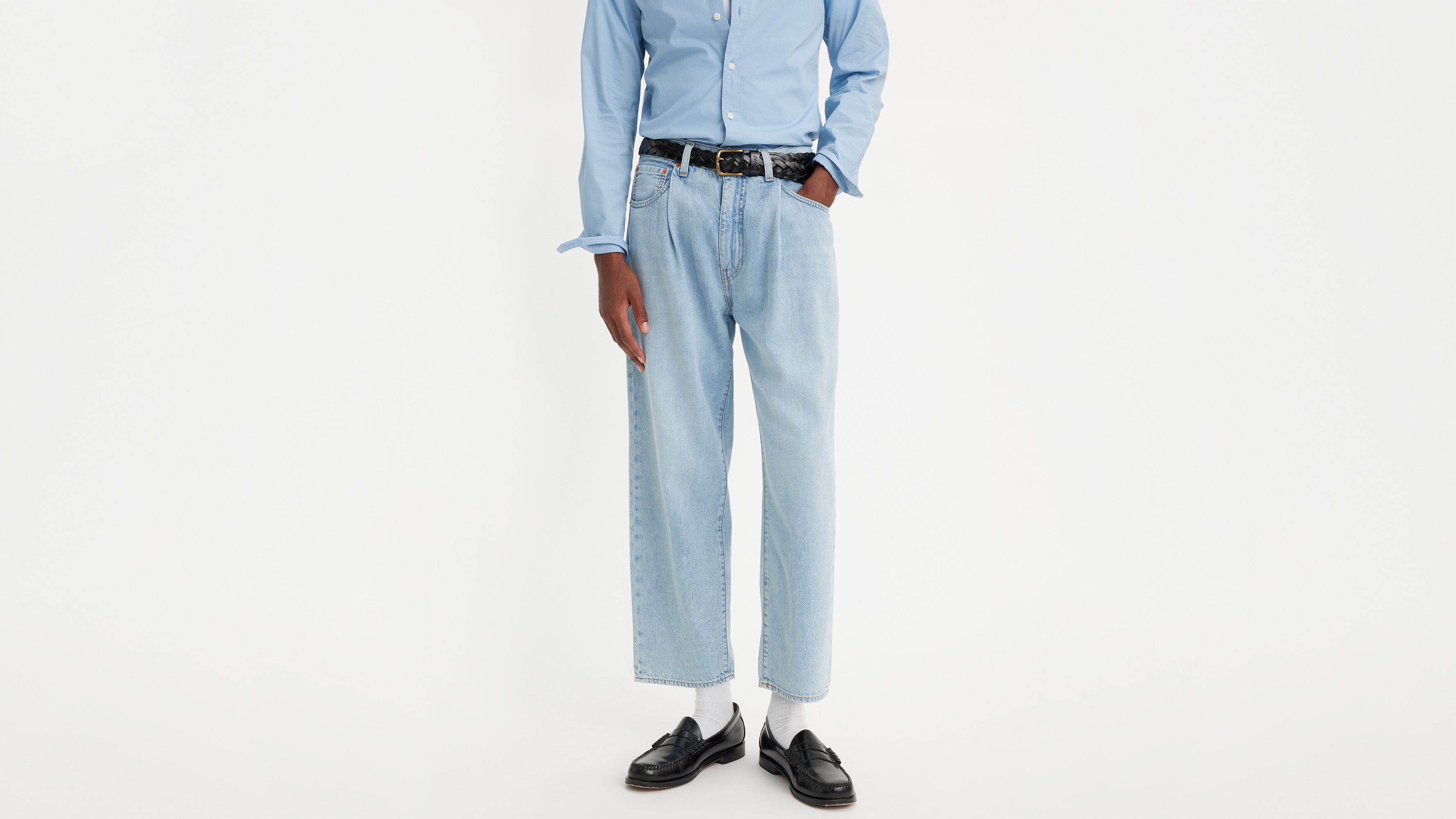 Pantalon crop à pinces 568™ Stay Loose Lightweight - Varsity Academia Lightweight - Bleu
