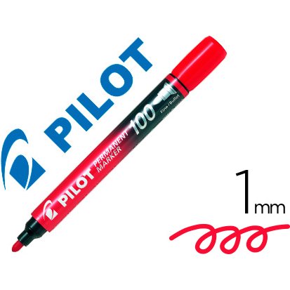 Marqueur permanent MARKER 100 pointe conique fine encre rouge