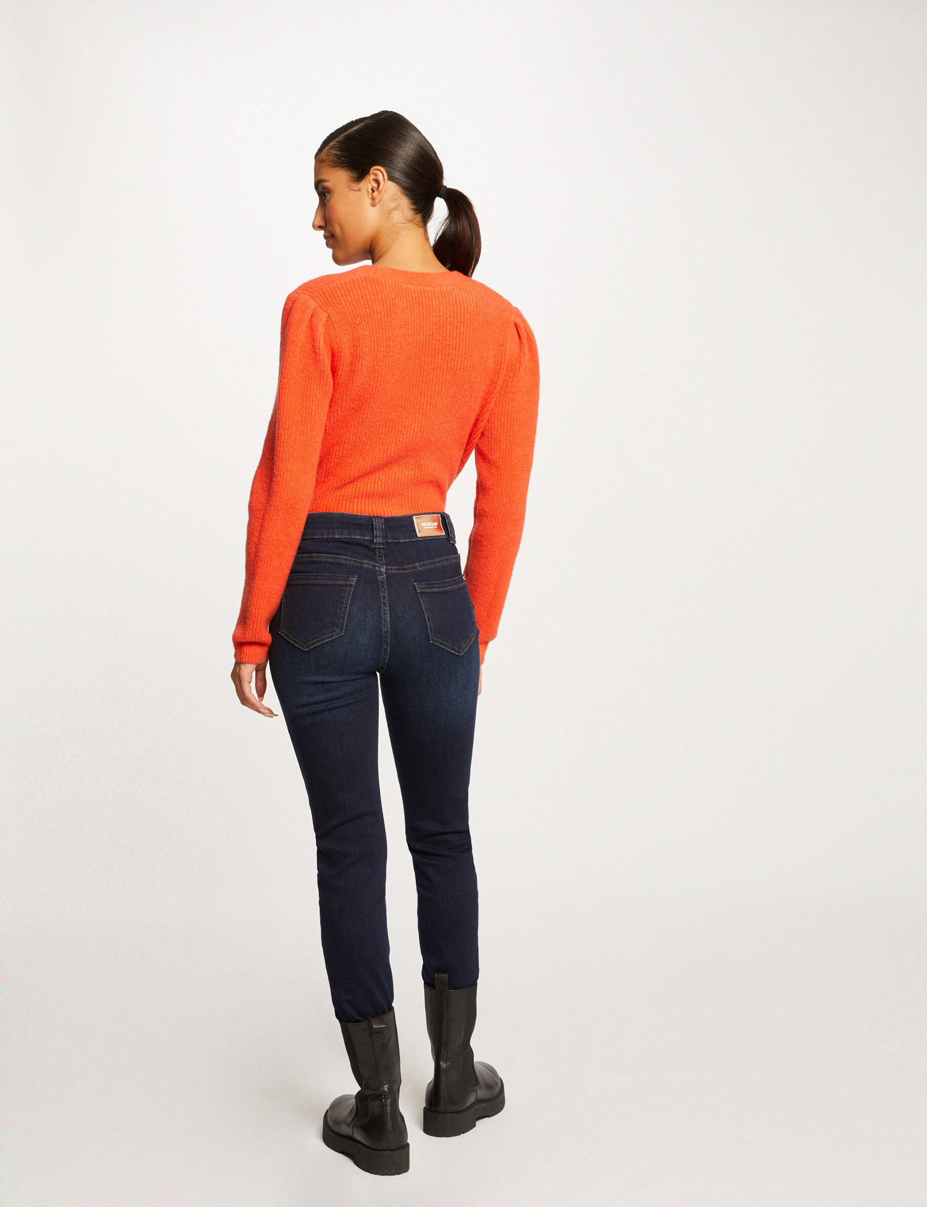 Jeans slim taille haute jean brut femme - jean_brut