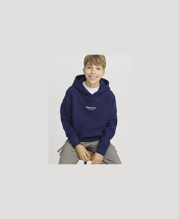 Jack & Jones JORVESTERBRO SWEAT HOOD NOOS JNR Ocean cavern