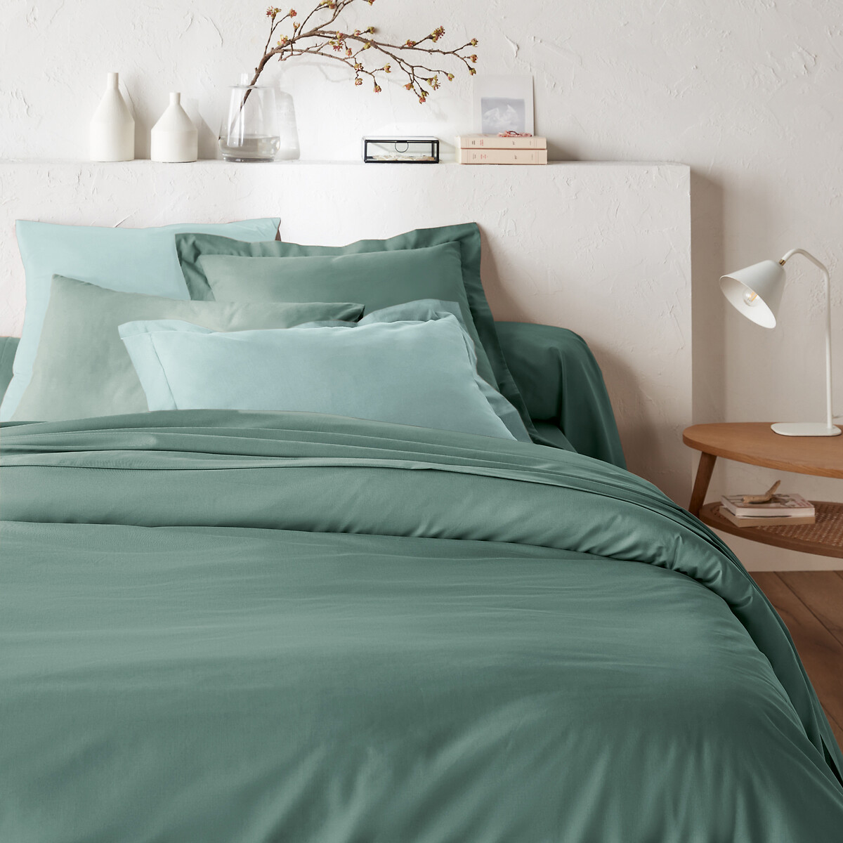 LA REDOUTE INTERIEURS<br>Effen plat laken em tergal, Cenário