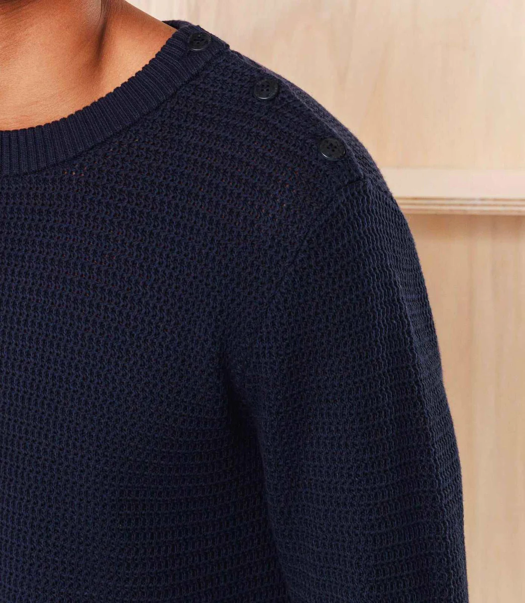 Pull coton marine 