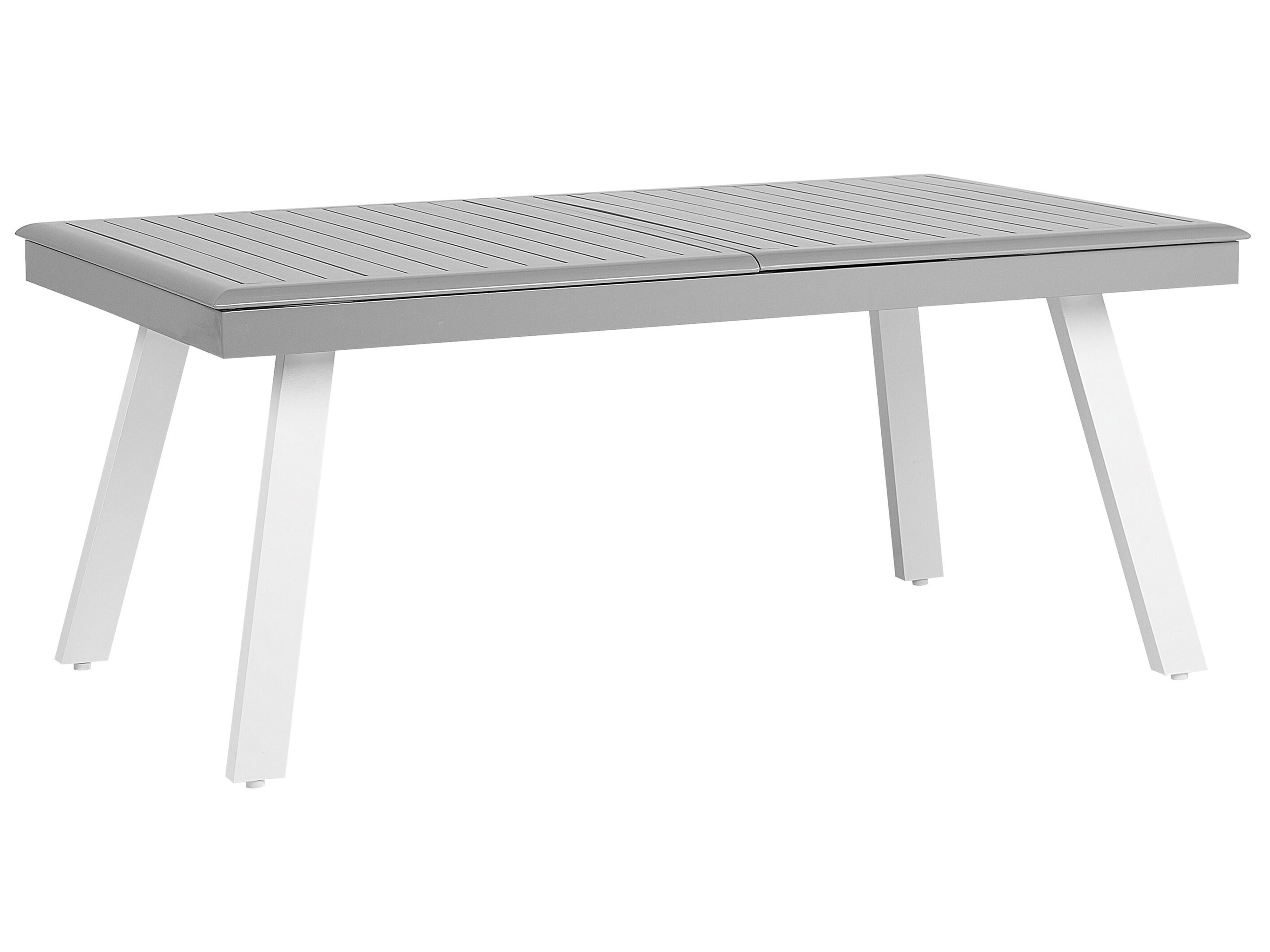 Uitschuifbare tuintafel PERETA 175/255 cm 100 cm Metaal Lichtgrijs
