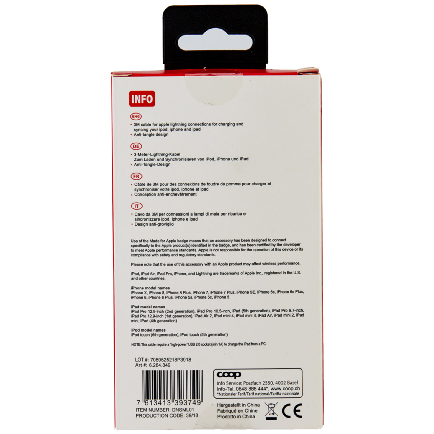 Trend Ladekabel Lightning 3m