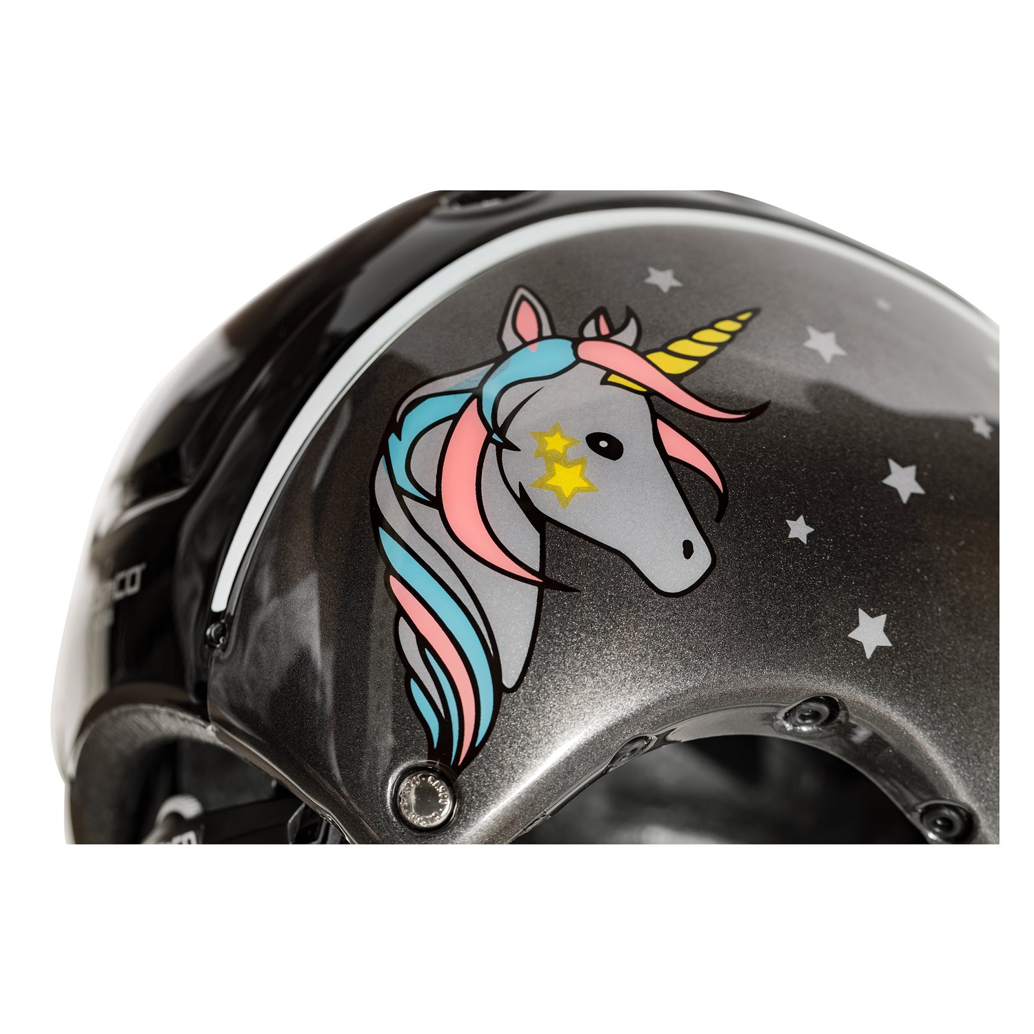 CASCO Reithelm Nori  - schwarz/Einhorn