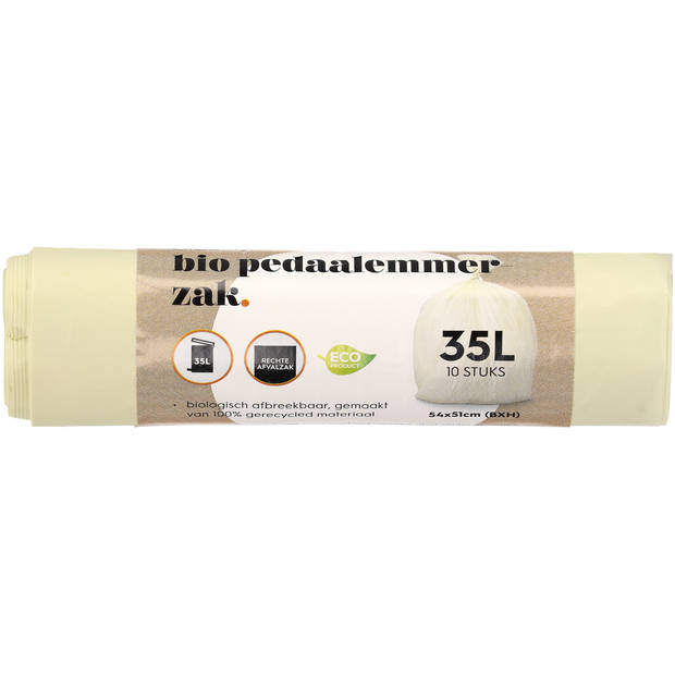Blokker bio pedaalemmerzak 35 liter 10 stuks
