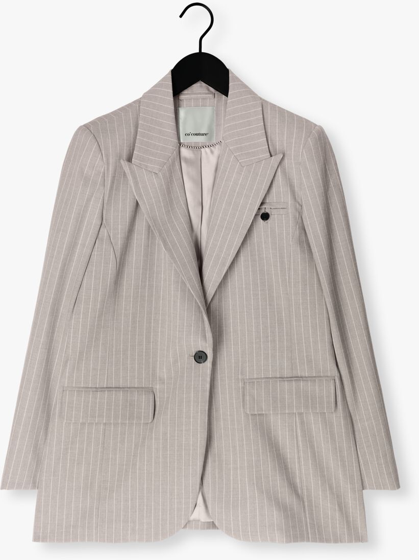 beige co'couture blazers quin pin fitted blazer