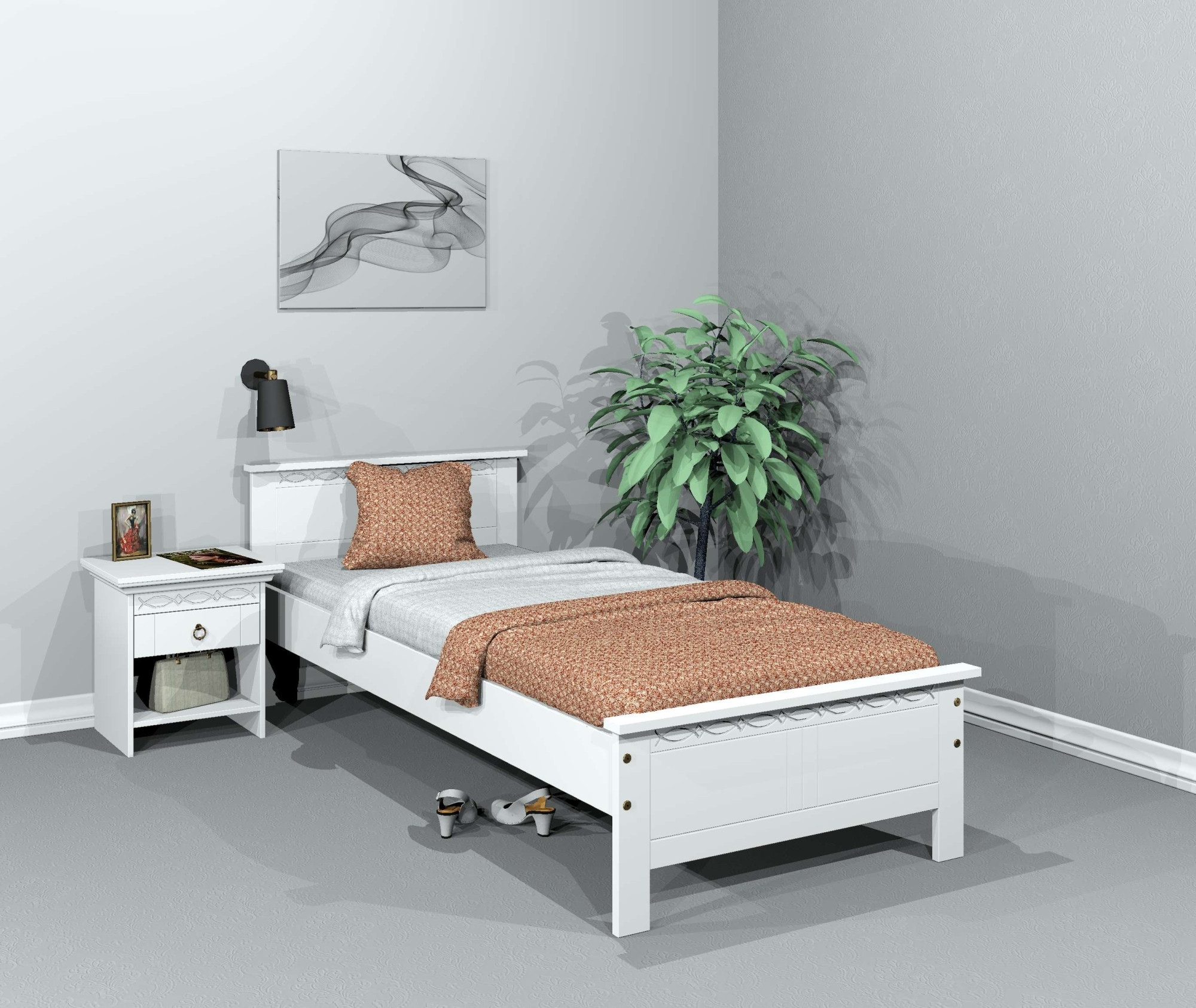 Home affaire Massivholzbett »Indra, TOPSELLER, Landhausstil, edles Design,zertifiziertes Massivholz« Breite/Belastbarkeit 180cm/220 KG, 140cm/180 KG, 90cm/120 KG,  mit dekorativen Fräsungen, in 2 Breiten und Farben